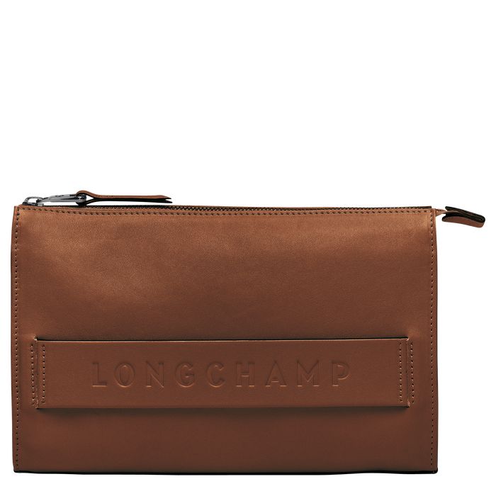 Longchamp 3D Miesten Kytkinlaukku Ruskea | 0184239-OX