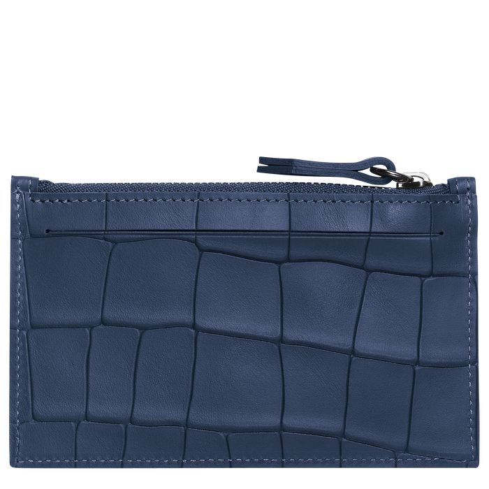 Longchamp Croco Block Miesten Kolikkokukkarot Laivastonsininen | 1749035-GJ