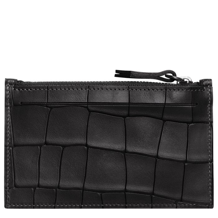 Longchamp Croco Block Miesten Kolikkokukkarot Mustat | 5210937-WI