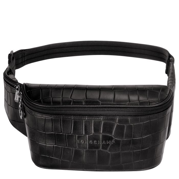 Longchamp Croco Block Miesten Vyölaukku Mustat | 8924067-AH