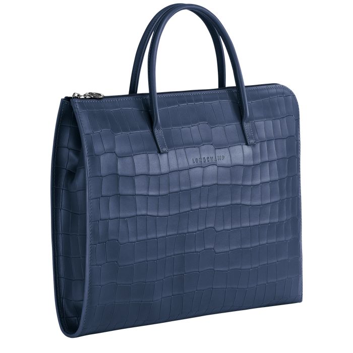 Longchamp Croco Block Naisten Salkku Laivastonsininen | 5037916-AU