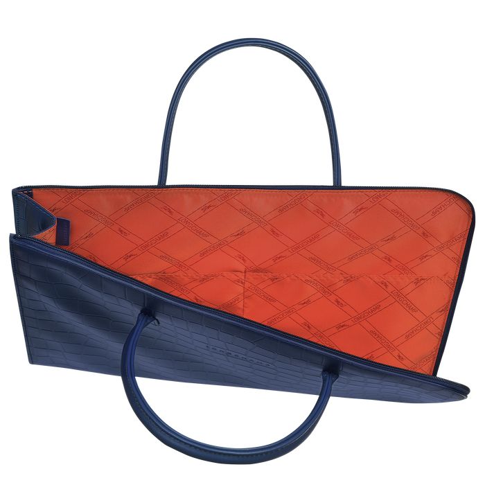 Longchamp Croco Block Naisten Salkku Laivastonsininen | 5037916-AU