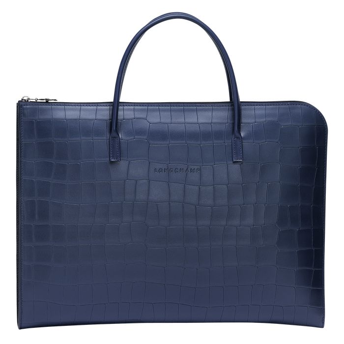 Longchamp Croco Block Naisten Salkku Laivastonsininen | 5037916-AU