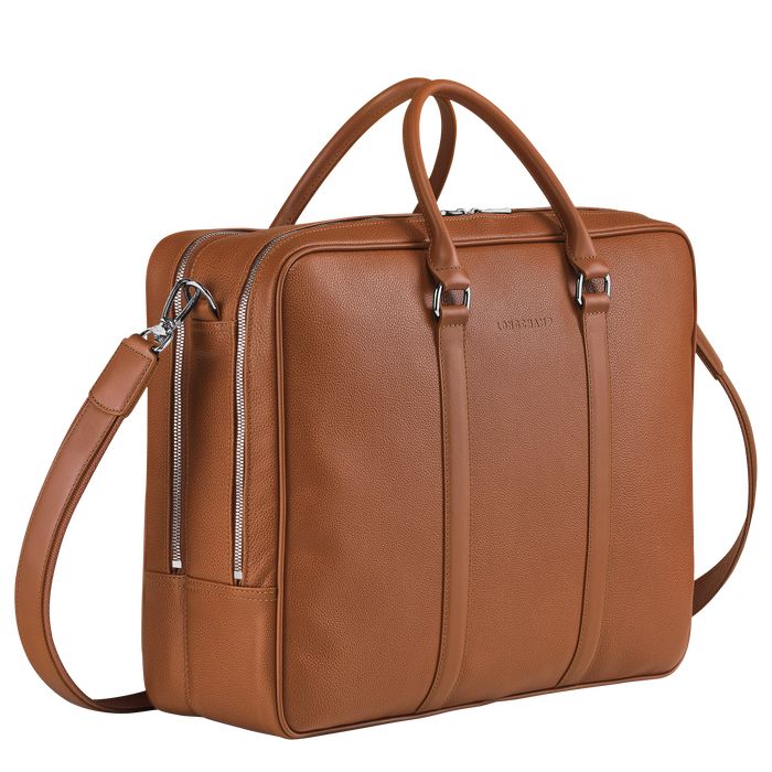 Longchamp Le Foulonne Miesten Salkku Caramel Colour | 8092657-LX