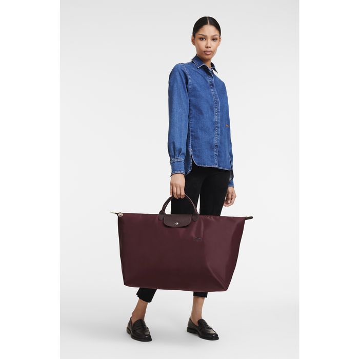 Longchamp Le Pliage Miesten Matkakassit Viininpunainen | 1803749-RU