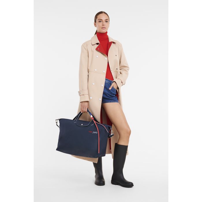 Longchamp Le Pliage Tres Paris Miesten Matkakassit Laivastonsininen | 2587140-CN