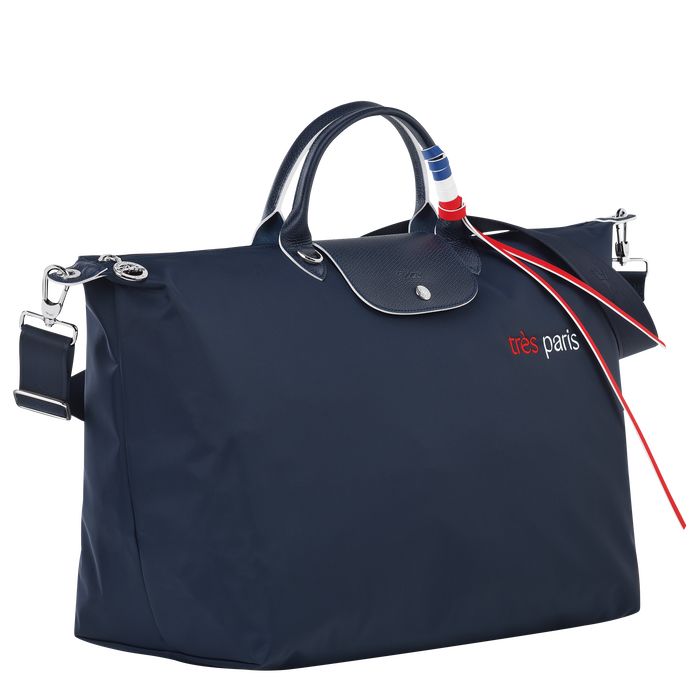 Longchamp Le Pliage Tres Paris Miesten Matkakassit Laivastonsininen | 2587140-CN