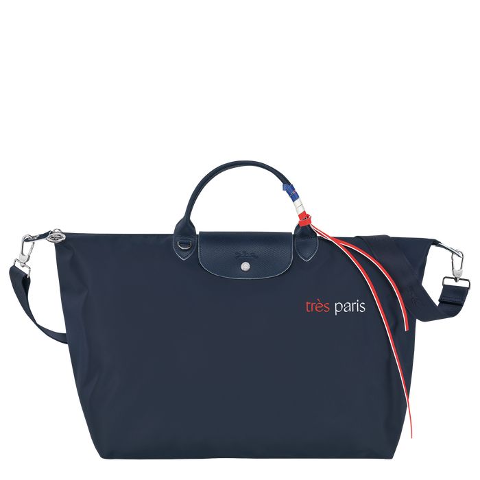 Longchamp Le Pliage Tres Paris Miesten Matkakassit Laivastonsininen | 2587140-CN