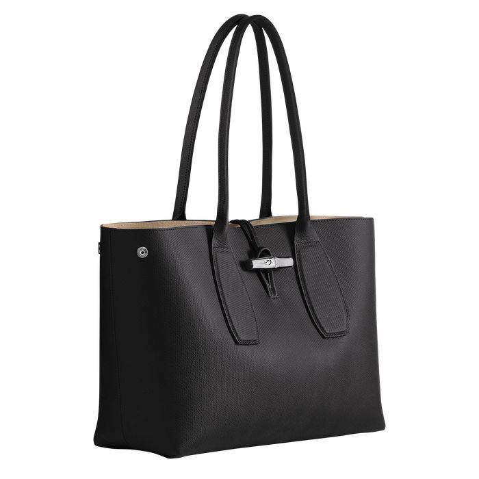 Longchamp Roseau Naisten Olkalaukku Mustat | 6923570-QR