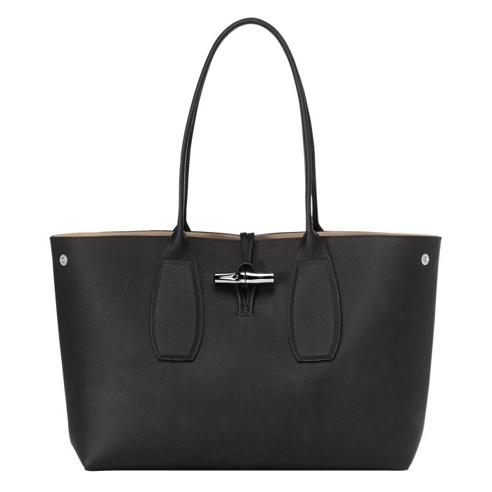 Longchamp Roseau Naisten Olkalaukku Mustat | 6923570-QR