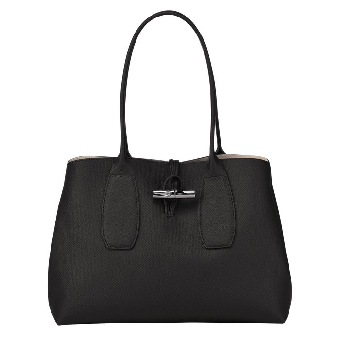 Longchamp Roseau Naisten Olkalaukku Mustat | 6923570-QR